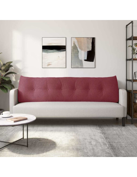 Cuscino per Schiena Rosso Vino 180 x 24 x 50 cm Tessuto