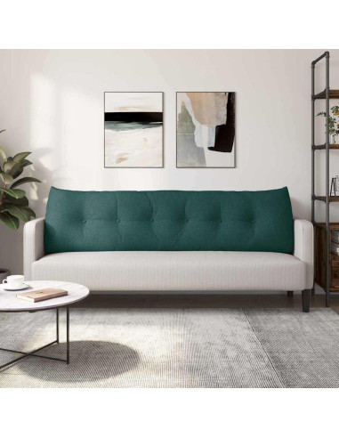 Cuscino per Schiena Verde Scuro 180 x 24 x 50 cm Tessuto