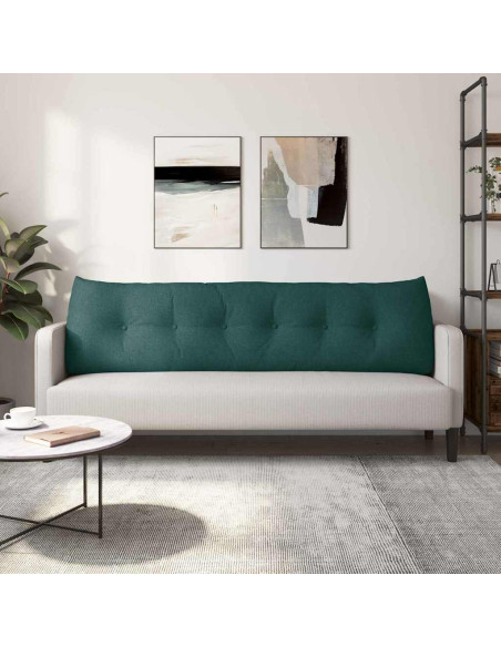 Cuscino per Schiena Verde Scuro 180 x 24 x 50 cm Tessuto