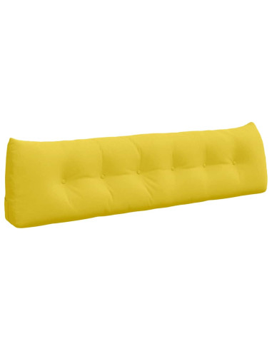 Cuscino per Schiena Giallo Chiaro 180 x 24 x 50 cm Tessuto