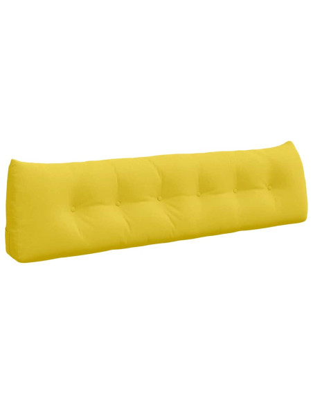 Cuscino per Schiena Giallo Chiaro 180 x 24 x 50 cm Tessuto