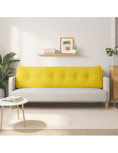 Cuscino per Schiena Giallo Chiaro 180 x 24 x 50 cm Tessuto