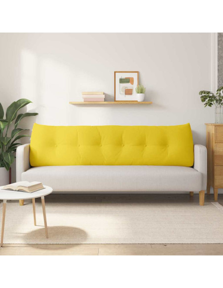 Cuscino per Schiena Giallo Chiaro 180 x 24 x 50 cm Tessuto