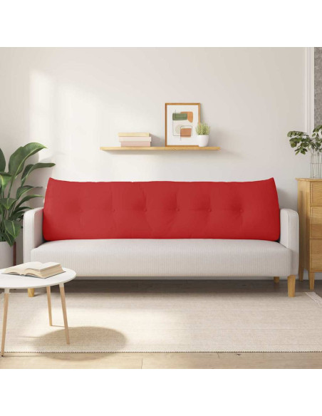 Cuscino per Schiena Rosso 180 x 24 x 50 cm Tessuto