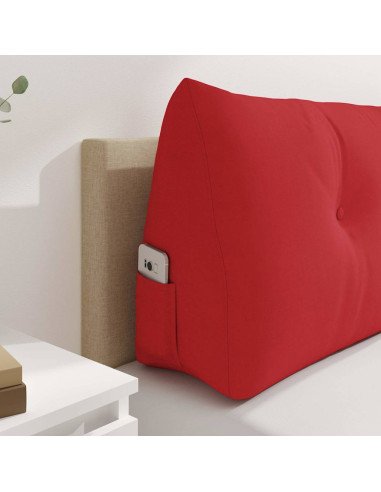 Cuscino per Schiena Rosso 180 x 24 x 50 cm Tessuto