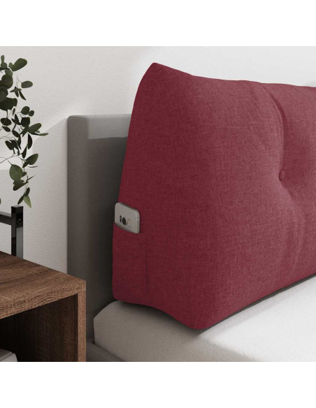 Cuscino per Schiena Rosso Vino 200 x 24 x 50 cm Tessuto