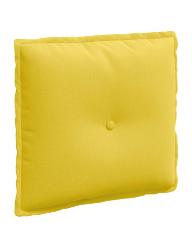 Cuscino per Schiena Giallo Chiaro 50 x 19 x 45 cm Tessuto
