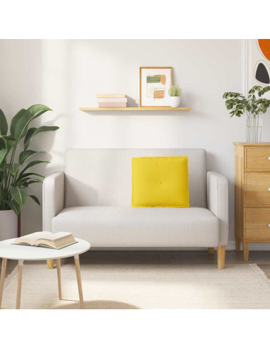 Cuscino per Schiena Giallo Chiaro 50 x 19 x 45 cm Tessuto