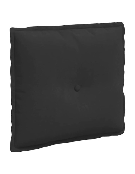 Cuscino per Schiena Nero 50 x 45 cm Tessuto in Microfibra