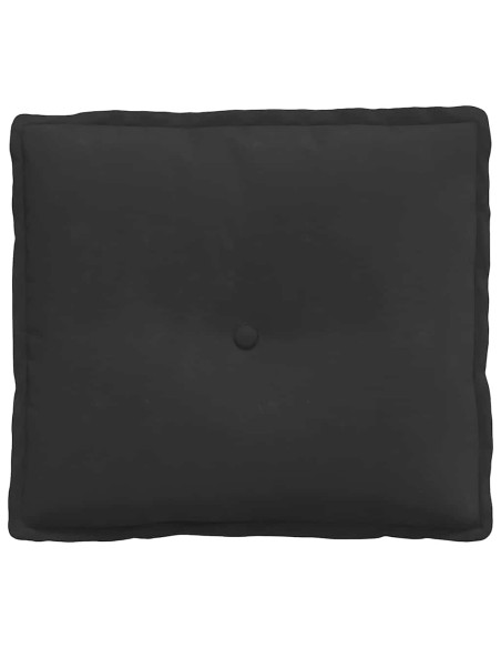 Cuscino per Schiena Nero 50 x 45 cm Tessuto in Microfibra