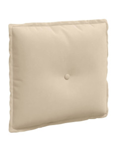 Cuscino per Schiena Crema 50 x 45 cm Tessuto in Microfibra 2