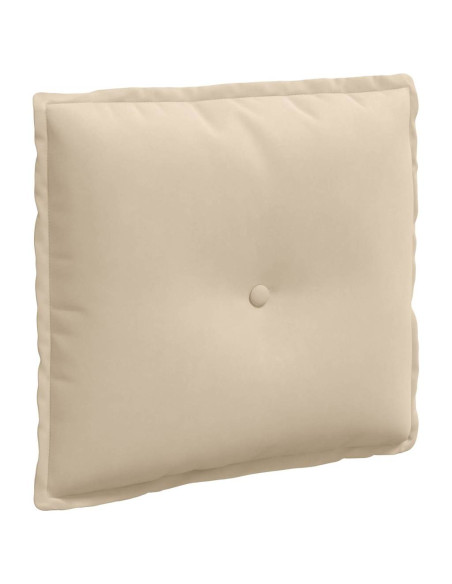 Cuscino per Schiena Crema 50 x 45 cm Tessuto in Microfibra