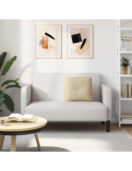 Cuscino per Schiena Crema 50 x 45 cm Tessuto in Microfibra