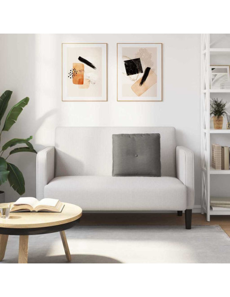 Cuscino per Schiena Grigio chiaro 50 x 45 cm Tessuto in Cords