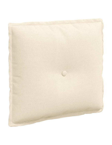 Cuscino per Schiena Crema 50 x 45 cm Tessuto in Cords