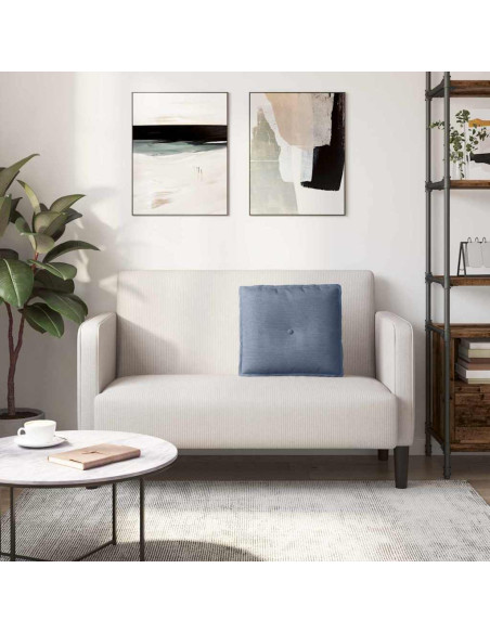 Cuscino per Schiena Blu 50 x 45 cm Tessuto in Cords