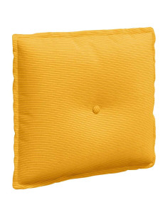 Cuscino per Schiena Giallo Chiaro 50 x 45 cm Tessuto in Cords 2