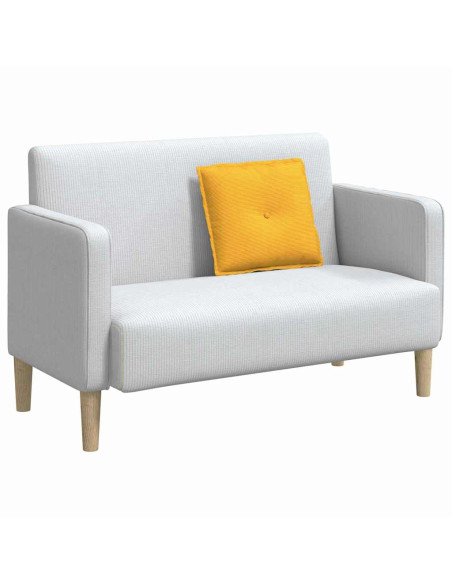 Cuscino per Schiena Giallo Chiaro 50 x 45 cm Tessuto in Cords