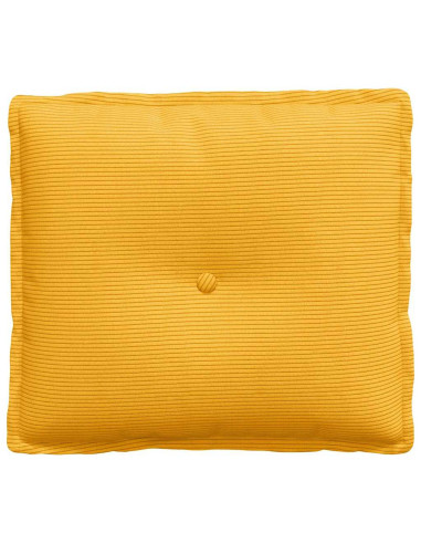 Cuscino per Schiena Giallo Chiaro 50 x 45 cm Tessuto in Cords