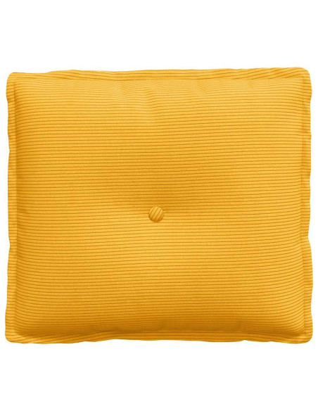 Cuscino per Schiena Giallo Chiaro 50 x 45 cm Tessuto in Cords