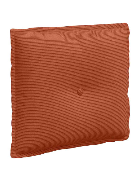 Cuscino per Schiena Rosso Arancio 50 x 45 cm Tessuto in Cords
