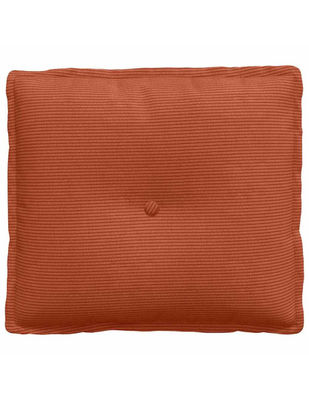 Cuscino per Schiena Rosso Arancio 50 x 45 cm Tessuto in Cords