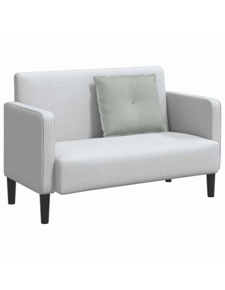 Cuscino per Schiena Grigio chiaro 60 x 50 cm Tessuto in Cords