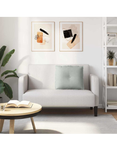 Cuscino per Schiena Grigio chiaro 60 x 50 cm Tessuto in Cords