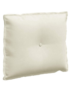 Cuscino per Schiena Crema 60 x 50 cm Tessuto in Cords 2