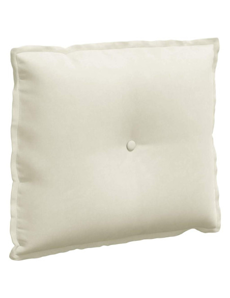 Cuscino per Schiena Crema 60 x 50 cm Tessuto in Cords