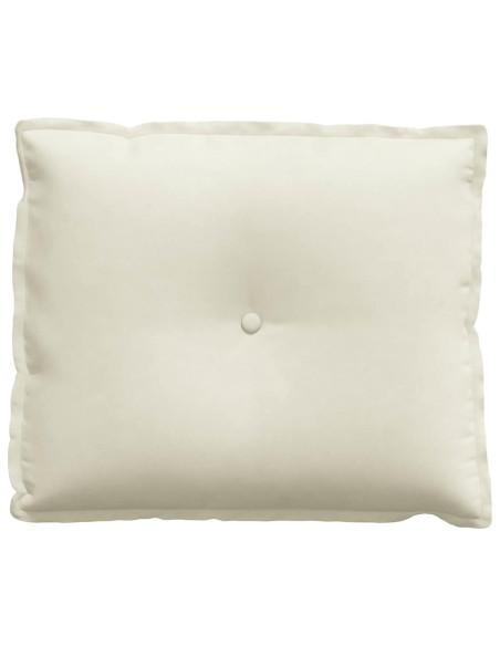 Cuscino per Schiena Crema 60 x 50 cm Tessuto in Cords