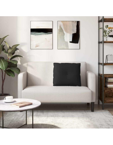 Cuscino per Schiena Nero 60 x 50 cm Tessuto in Microfibra