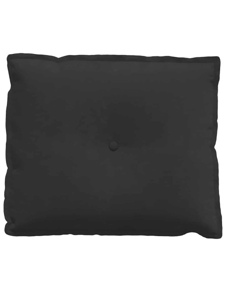 Cuscino per Schiena Nero 60 x 50 cm Tessuto in Microfibra