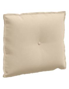 Cuscino per Schiena Crema 60 x 50 cm Tessuto in Microfibra 2