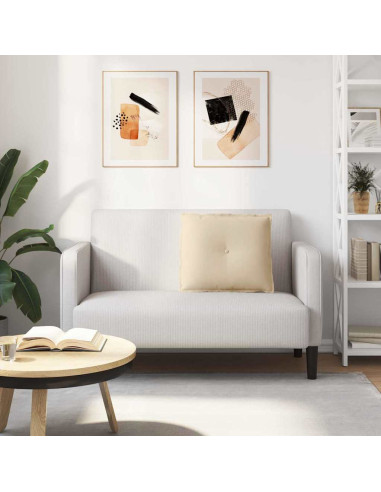 Cuscino per Schiena Crema 60 x 50 cm Tessuto in Microfibra