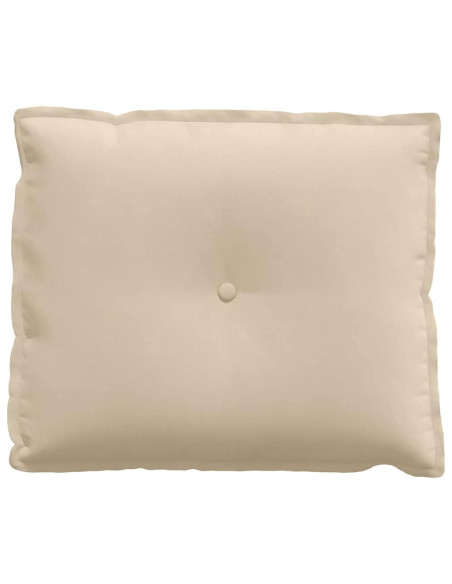 Cuscino per Schiena Crema 60 x 50 cm Tessuto in Microfibra