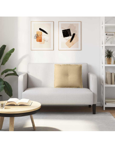 Cuscino per Schiena Grigio Verde 60 x 50 cm Tessuto in Cords