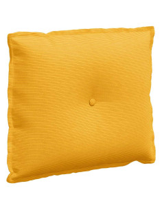 Cuscino per Schiena Giallo Chiaro 60 x 50 cm Tessuto in Cords 2