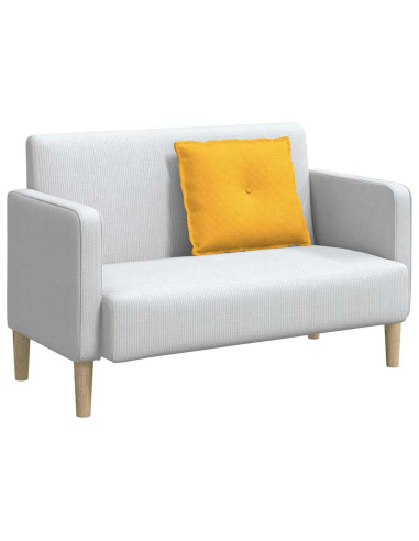 Cuscino per Schiena Giallo Chiaro 60 x 50 cm Tessuto in Cords