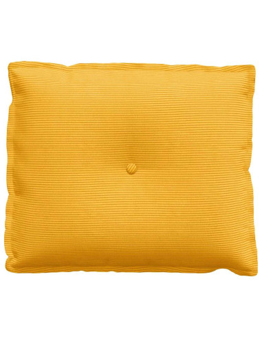Cuscino per Schiena Giallo Chiaro 60 x 50 cm Tessuto in Cords