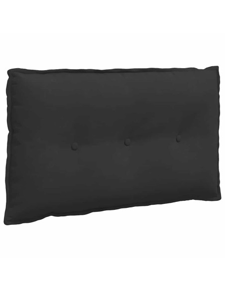Cuscino per Schiena Nero 80 x 50 cm Tessuto in Microfibra