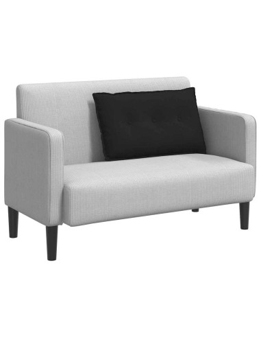 Cuscino per Schiena Nero 80 x 50 cm Tessuto in Microfibra