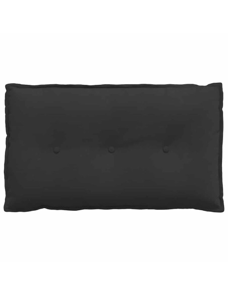 Cuscino per Schiena Nero 80 x 50 cm Tessuto in Microfibra