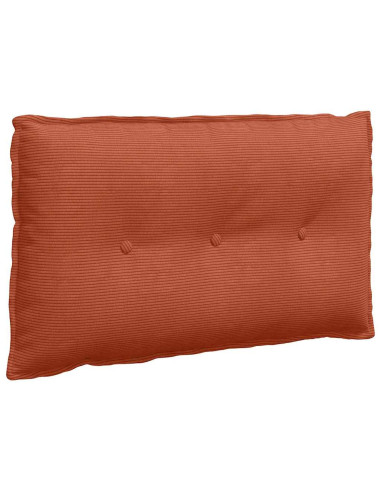 Cuscino per Schiena Rosso Arancio 80 x 50 cm Tessuto in Cords