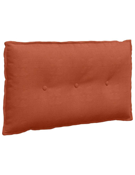 Cuscino per Schiena Rosso Arancio 80 x 50 cm Tessuto in Cords