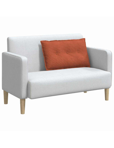 Cuscino per Schiena Rosso Arancio 80 x 50 cm Tessuto in Cords