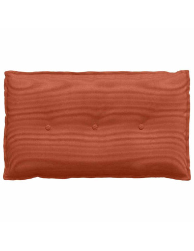 Cuscino per Schiena Rosso Arancio 80 x 50 cm Tessuto in Cords