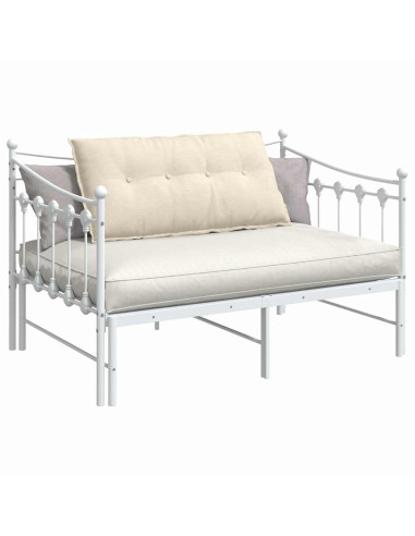 Cuscino per Schiena Crema 100 x 50 cm Tessuto in Cords