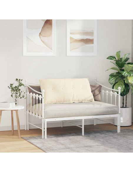 Cuscino per Schiena Crema 100 x 50 cm Tessuto in Cords