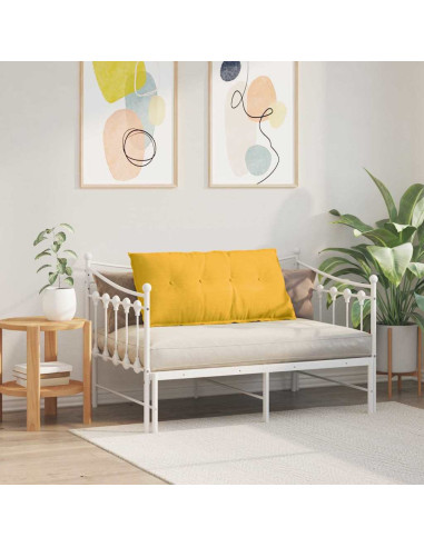 Cuscino per Schiena Giallo Chiaro 100 x 50 cm Tessuto in Cords